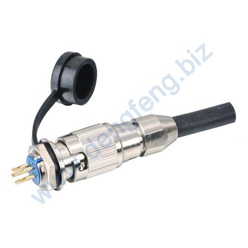 圓形電纜連接器 YS1-14帶防塵蓋斜扣式2T-7T